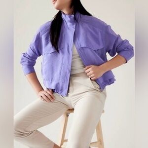 Athleta Arrival Purple Windbreaker Jacket S